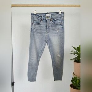 LOFT High Waisted Cropped Jeans, 6